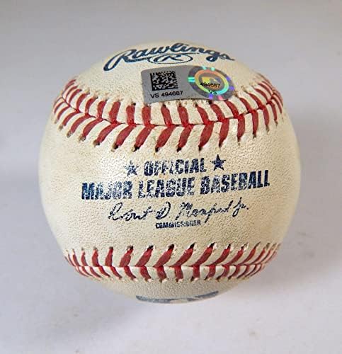 2021 година Сан Диего Падрес Марлинс играше бејзбол Мани Макадо РБИ ЗАВРШЕН 9 - Игра користена бејзбол