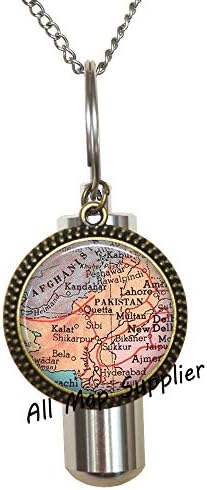 Ѓердан за модна креманост на Allmapsupplier, пакистанска мапа Урна, пакистан кремирање ѓердан, пакистан урн, мапа накит Пакистан