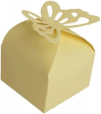 N/A 50 парчиња хартија во форма на пеперутка во форма на подароци за бонбони кутии преклопување на свадбени свадби роденденски материјал