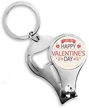 Заклучување На срцето Среќен Ден На Вљубените Љубов Ноктите Нипер Прстен Клуч Синџир Шише Машинка Клипер