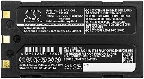 Камерон Сино Нов 5200mAh / 19.24Whreplatement Battery одговара за Ridgid 37888, 40798, CA-100, CA-300, Micro CA25, Micro CA-300