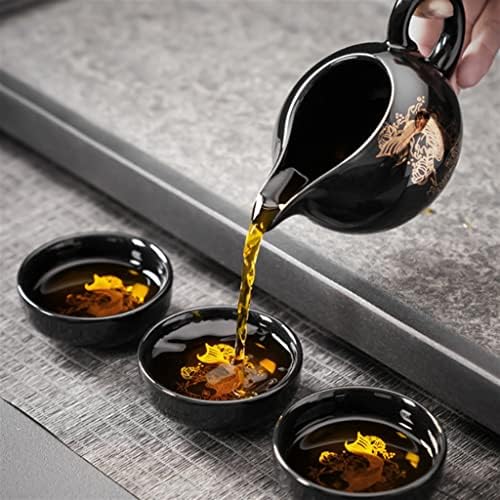 Wxbdd Кунгфу чај постави дома автоматски чај правејќи богови керамички камења за пиење чајник чајници
