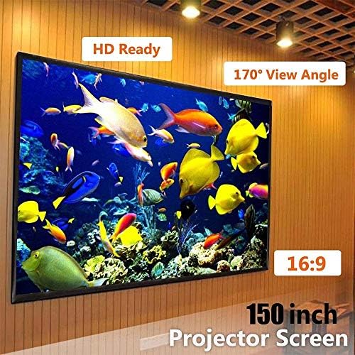 KXDFDC преклопување 16: 9 Проектор 60 72 84 100 120 150 инчи бел проекција екран на проекторот Екран на проектор ТВ домашен аудио-визуелен екран