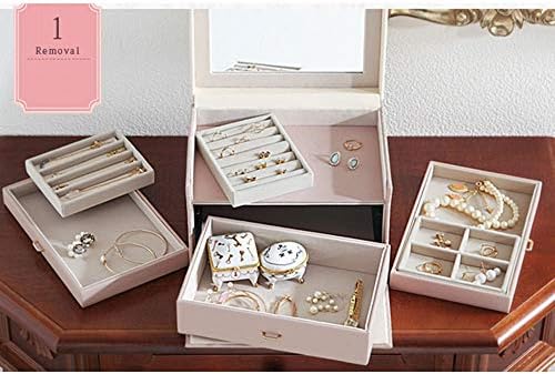 Хаишоп Гроздобер Кутија За Накит Кутија За Накит Дрвена Висококвалитетна Повеќеслојна Кутија За Накит Едноставна Кутија За Складирање Накит Од