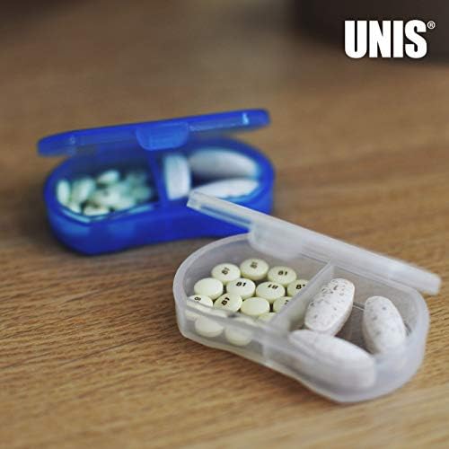 УНИС 6 Спакувајте Мали Тенки Лекови За Апчиња За Итни Случаи Во Тенок Стил Преносна Кутија За Контејнери Со Двојни Прегради