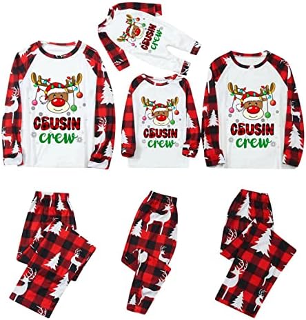 Семејни пижами Божиќни памучни пижами, божиќна облека пижами семејство што одговара на семејни Божиќни пижами паре