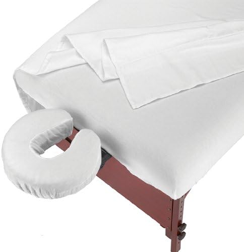 Апсли постелнина Луксузен мек тежок египетски памук со 3 парчиња масажа за маса за маса за маса, сет на лицето за кревет - вклучува рамни и опремени