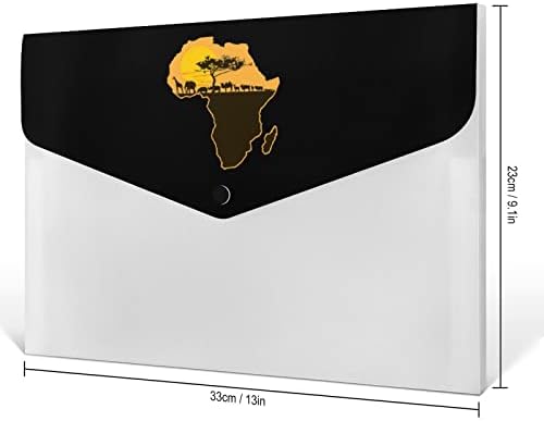 Африкански Сафари Мапа 6 Џебови Проширување На Папката Со Датотеки Издржлив Организатор На Датотеки Со Хармоника Модни Папки За Документи