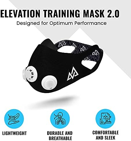 Обука за маска за височина маска 2.0 - За издржливост - Зголемете ги вашите спортски перформанси, издржливост, кревање тежина, тренингот, маска за надморска височина,