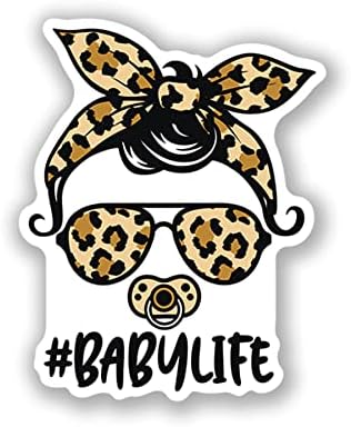 Babylife- Cheetah Print-Boy, девојче, жена, тато-сунгани-винил налепници-автомобили-автомобил, камион, комбе, SUV, прозорец, wallид, чаша,