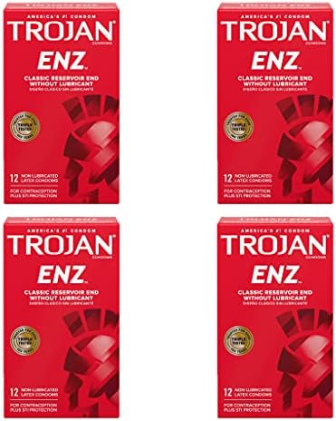 Тројански не -луб латекс кондоми, ENZ 12 CT - 4PK