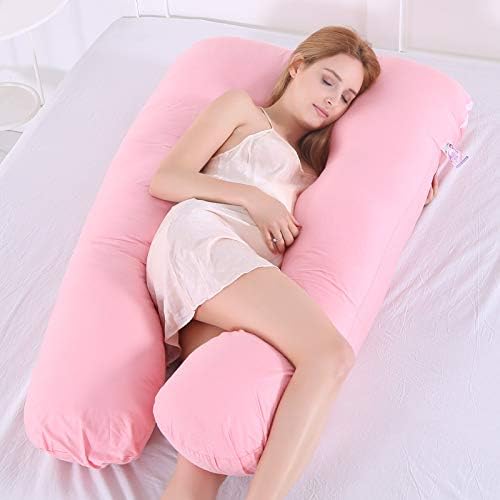 Перница за бременост со памучна покривка, перница во форма на О-облик за бремени жени и олеснување на болката,