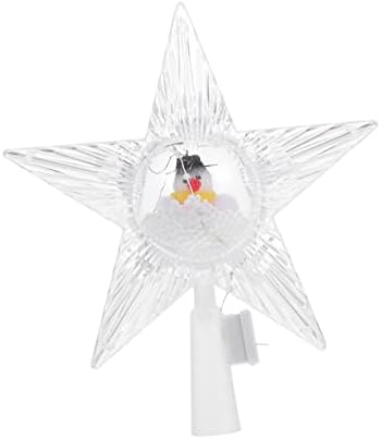 Кисангел 1 парчиња За Јасен Надворешен Дизајн Божиќен Врв На Дрво Топ Предводена Ноќна Празнична Кристална Капа Божиќни Орнаменти Мали Украси