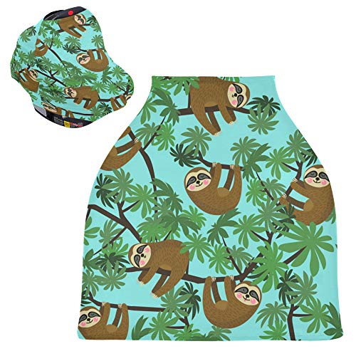 Yyzzh симпатична мрзлива џунгла дрво гранка цртан филм диво животно на сино истегнување на седиштето за бебиња за бебиња, новороденче крошна, медицинска сестра, доењ?
