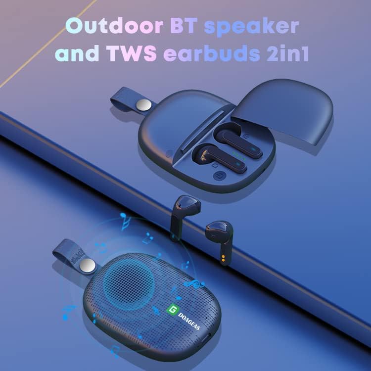 Bluetooth звучник со ушите 2 во 1 преносни мини звучници безжични слушалки на отворено патување