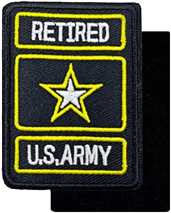 Пензионирана американска воена армија на Соединетите држави од една starвезда извезена кука и јамка, смешна мем -лепенка, тактички