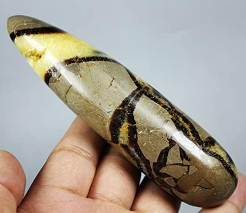Полиран змеј септарски геодески стапче рефлексологија масажа за заздравување на кристалот
