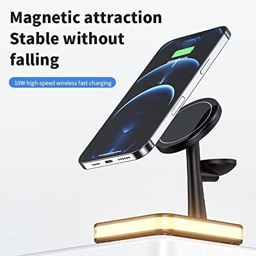 FGUIKZ 25W CHALGER Stand Dock USB станица за брзо полнење со ноќно LED светло