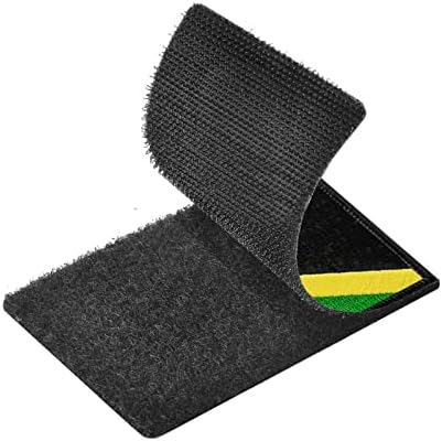 2 компјутери Јамајка знаме за крпење, 2 × 3,15 инчи извезени апликации Јамајкански закрпи со задната ознака за кука за панталони за