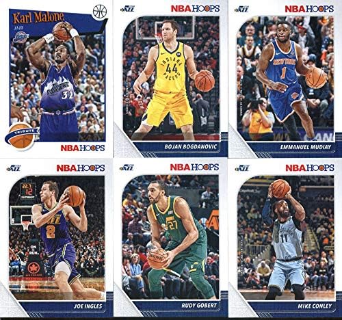 2019-20 Panini NBA Hoops Utah Jazz Team сет од 12 картички: Бојан Богдановиќ, Емануел Мудијај, Донован Мичел, Мајк Конли, Руди Гоберт, oeо Инглс,