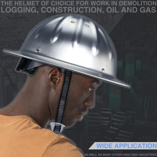 Безбедност на алуминиум Хард капи со шлемот со ресилиња за сребро за една големина на шлемот со една големина се вклопува во повеќето