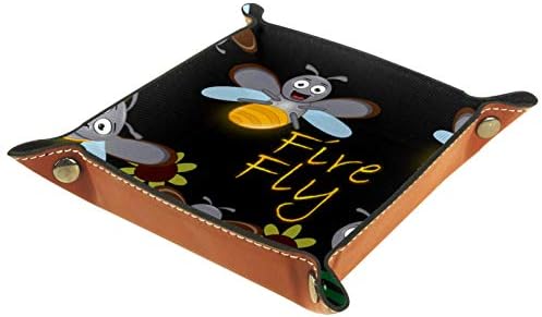 Lyetny Cute Cartoon Firefly Организатор за чување на фиоки за чување на лента за кревети за кревети за десктоп