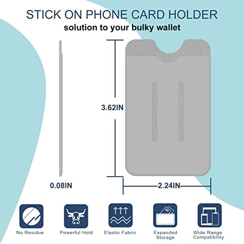 Држач на телефонска картичка, телефонска картичка за торбичка за парични картички ， затегнат силиконски стипендиски паричник за задниот дел