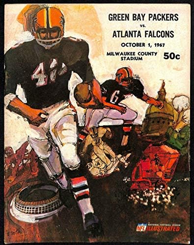 1967 година Програма на Грин Беј Пакерс против Атланта соколи 10/1 EX/MT 66475 - NFL програми