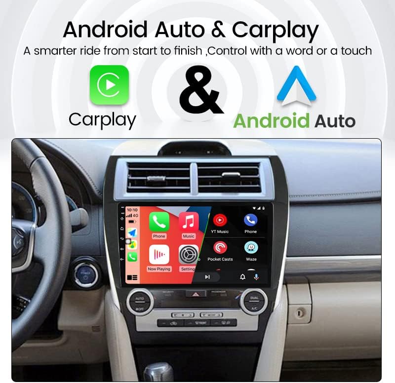 Андроид 11 Автомобил Радио Стерео За Тојота Камри 2012 2013 2014, Biorunn 10.1 Инчен 8-Јадро Автомобил GPS Navi Безжичен Carplay Андроид
