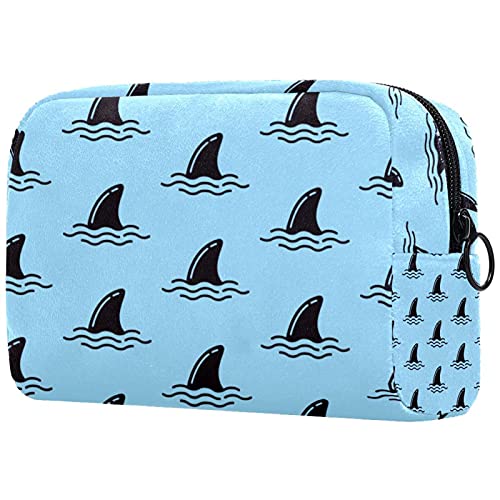 Тоалетна Торба Козметичка Шминка За Патување Организатор Торбичка За Миење Торбичка Со Патент Океанска Ајкула Сина За Патни Додатоци Најважни