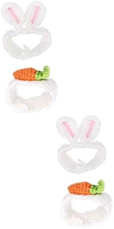 Подароци за бендови на Валиклуд 4 парчиња уши за рачно изработен зајак и пријателство плетенка накит двојки девојки додатоци зглобот