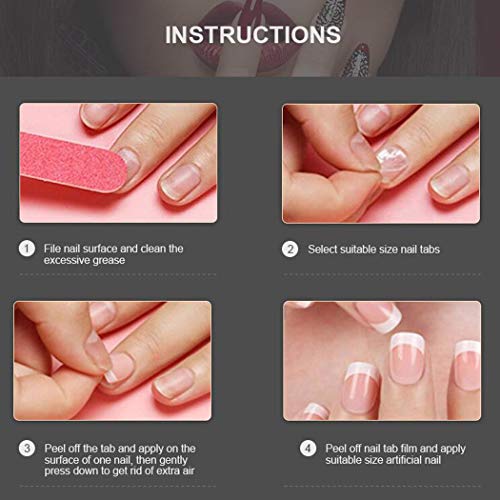 Tseanyi Долг ковчег притиска на нокти сјајно розови лажни нокти квадратни клип на ноктите целосни покритие акрилни нокти за жени и девојчиња