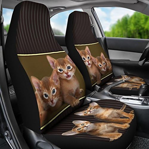 Обвивки за седишта за печатење на автомобили со мачки од абисинијан