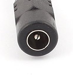 AEXIT 8PCS CCTV батерии, полначи и додатоци камера 1 женски до 4 машки 5,5x2.1mm DC кабел за напојување на напојување со моќност