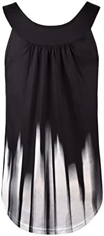 Резервоарот Kcjgikpok врвови плус големина жени 2023 летни обични облеки без ракави со скриени стомачни маици лабава проточна туника слатки блузи