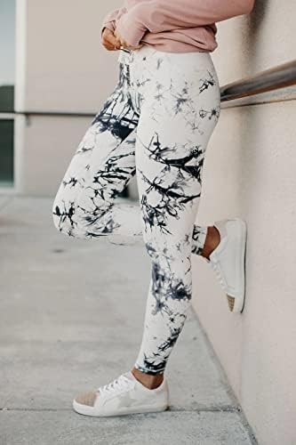 Магијата на женски високи половини еластични модни модни печатени панталони за вежбање со јога