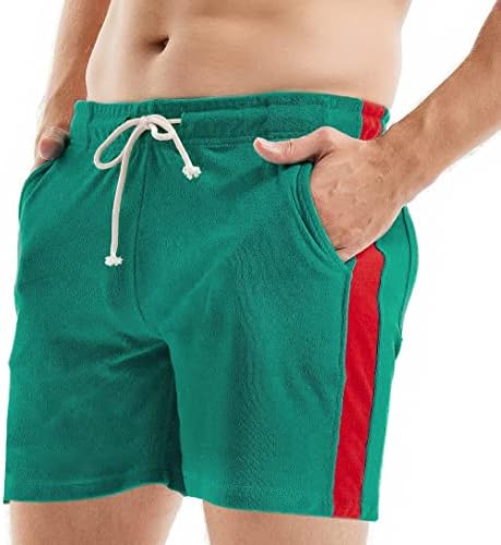 AimPact Mens Thickult Shorts Shorts Shust 5 inch Condet Fidness Fitness Standing Shorts со џебови