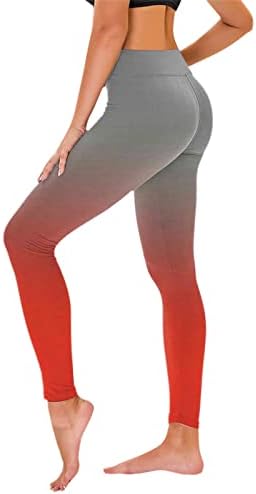 Хелеги за тренингот Xiaobu, женски високи половини на половината за контрола на стомакот, кои се креваат тенок јога панталони, градиент печатење