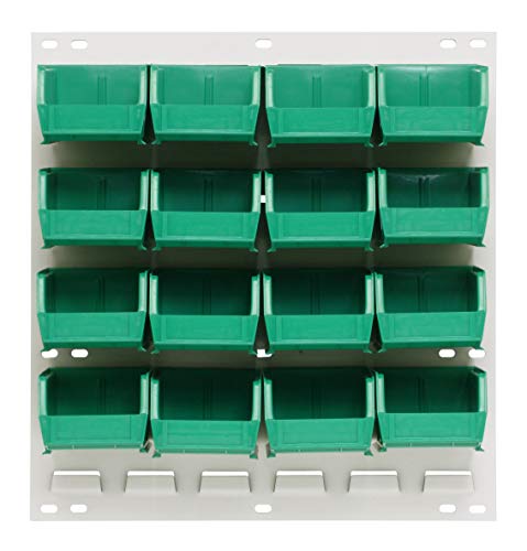 Квантни Системи ЗА Складирање QLP-1819-210-16гр Сиви Решетки Панели Комплетен Пакет Со Канти, 18 л х 19 Ч, Зелена