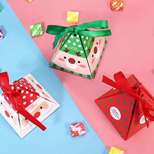 Doitool 15 парчиња кутии Божиќни кутии за бонбони третираат кутии за подароци за колачиња Божиќни кутии за домашни забави за фестивал на домашни забави