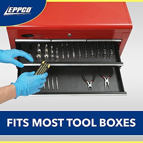 EPPCO Enterprises алатка за фиоки за фиоки со ширина од 12-инчен широк x 72 ”долги алатки што не се лизгаат во градите, црна