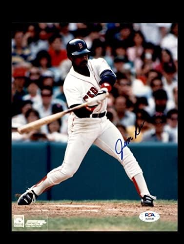 Jimим Рајс ПСА ДНК потпиша 8x10 Фото -автограм Red Sox - Автограмирани фотографии од MLB