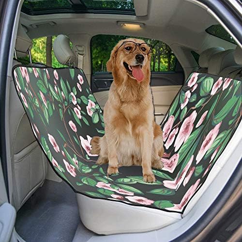ENEVOTX Куче Седиште Покритие Сопствен Дизајн Шема Стил Цвеќиња Печатење Автомобил Седиште Капаци За Кучиња Водоотпорен Нелизгање Издржливи