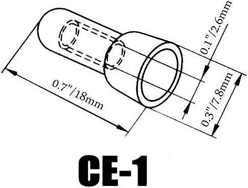 Орли Најлон Жица Стегање Капа, 22/16 AWG Затворени крајот Стегање Терминал конектори Се Користи На Жици Проекти, Пакет од 100