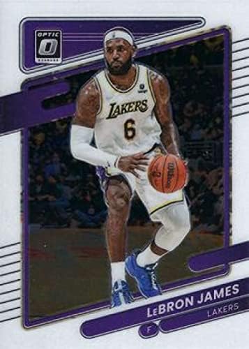 2021-22 ДОНРУС ОПТИКА 41 Леброн Jamesејмс Лос Анџелес Лејкерс НБА кошаркарска трговска картичка