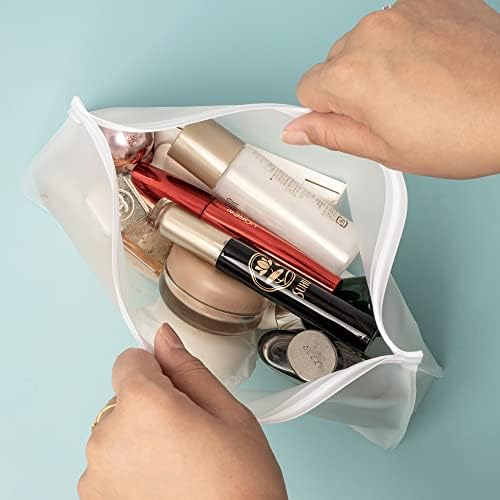 SPLF 6 Пакет Истекување Јасно тоалет торби, Ца Одобрени Кварт Големина Патент Кеси, Бпа Слободен Патување Шминка Козметички Кеси