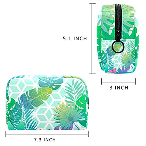 Тоалетна Торба Козметичка Шминка За Патување Организатор Торбичка За Миење Торбичка Со Патент Палма Зеленило На Геометриска Шестоаголна