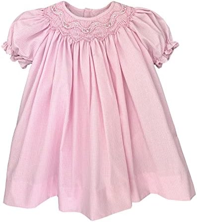 Петит Ами бебе девојчиња епископ цик-заг пукнат фустан, розова