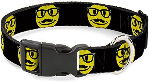 Тока-Надолу 13-18 Среќно Лице со очила&засилувач; Мустаќи Црна/Жолта Пластична Клип Јака, Широк Мал