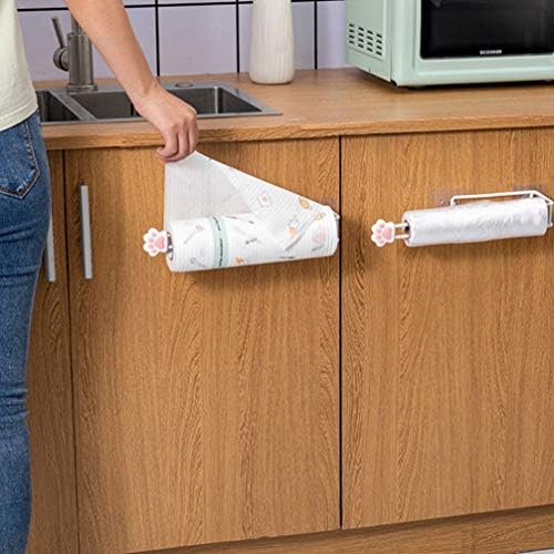 Држач за крпи за хартија Doitool под кабинетот само лепило хартиена пешкир решетката wallид монтирана тоалетна хартија ткиво Организатор за кујна
